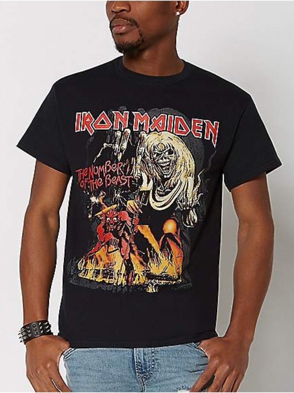 Men's EUC Vintage Iron Maiden Number of the Beast Tee Unisex Small/Medium